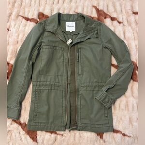 NWT New Madewell Fleet Jacket Army Green xs